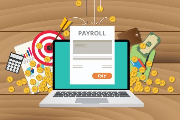 Cartoon-of-Payroll-Processing-on-Computer-600x401 Cartoon of Payroll Processing on Computer